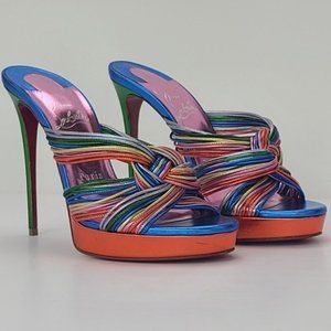 Christian Louboutin MULTITASKI ALTA 120 Platform Sandals sz 37EU